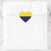 Kolumbien-Flagge Herz-Aufkleber (Tasche)