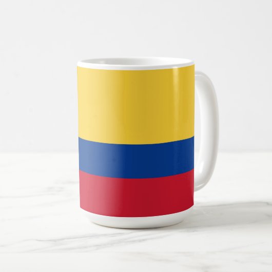 Kolumbien-Flagge Kaffeetasse (VorderseiteRechts)
