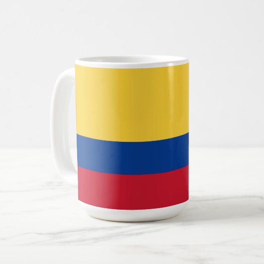 Kolumbien-Flagge Kaffeetasse (Vorderseite Links)