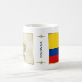 Kolumbien-Flagge + Karten-Tasse Kaffeetasse (Mittel)