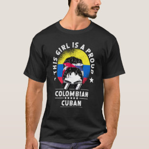 Kolumbien-Flagge Kuba Erwachsene Frauen Mädchen Bü T-Shirt