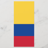 Kolumbien-Flagge Menükarte (Rückseite)