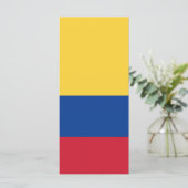 Kolumbien-Flagge Menükarte (Stehend Vorderseite)