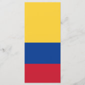 Kolumbien-Flagge Menükarte (Vorderseite)