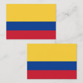 Kolumbien-Flagge Mitteilungskarte (Vorne/Hinten)