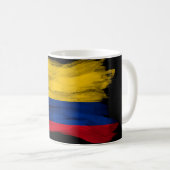 Kolumbien-Flagge-Pinselstrich, nationale Flagge Kaffeetasse (VorderseiteRechts)