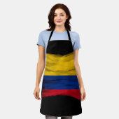 Kolumbien-Flagge-Pinselstrich, nationale Flagge Schürze (Getragen)