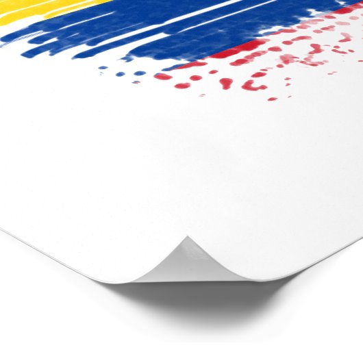 Kolumbien-Flagge Poster (Ecke)