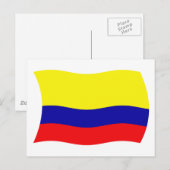 Kolumbien-Flagge Postkarte (Vorne/Hinten)