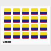 Kolumbien-Flagge Quadratischer Aufkleber (Blatt)