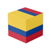 Kolumbien-Flagge Würfel (Rückseite Schrägansicht)