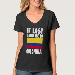 Kolumbien-Flaggen-Design Wenn verloren, schicken S T-Shirt