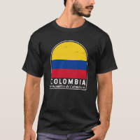 Kolumbien-Flaggen-Emblem Distressed Vintage