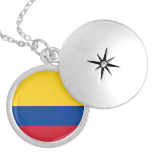 Kolumbien-Flaggen-Halskette Medaillon