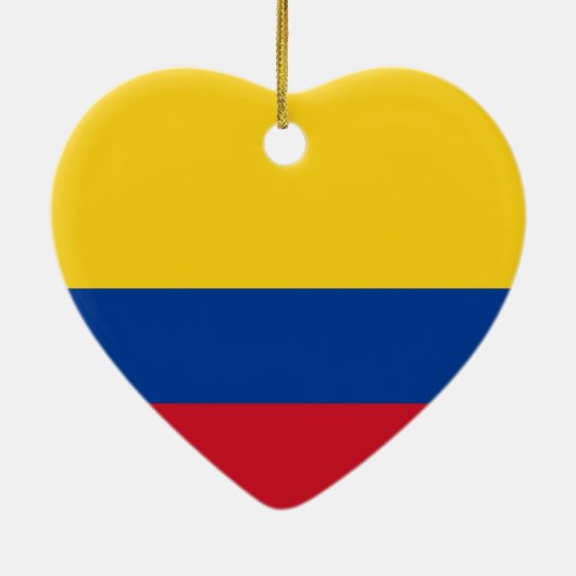 Kolumbien-Flaggen-Herz-Verzierung Keramik Ornament (Hinten)