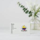 Kolumbien-Flaggen-Karte 2,0 Visitenkarte (Stehend Vorderseite)