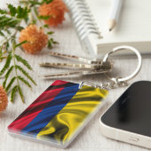 Kolumbien-Flaggengewebe Schlüsselanhänger (Vorderseite rechts)