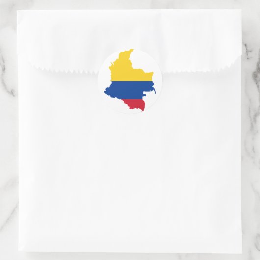Kolumbien Flaggenplan CO Runder Aufkleber (Tasche)