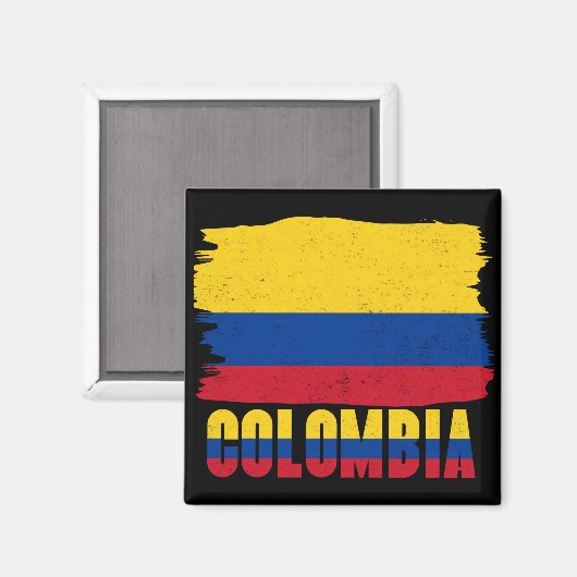 Kolumbien-Flaggenstaat Magnet (Vorderseite/Rückseite)