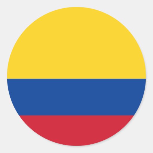 Kolumbien-Flaggensticker Runder Aufkleber (Vorderseite)