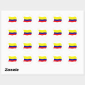 Kolumbien-Flaggensticker Runder Aufkleber (Blatt)