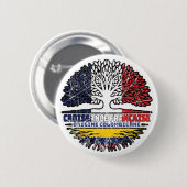 Kolumbien Französisch-Französisch-Tree-Roots-Flag Button (Vorne & Hinten)