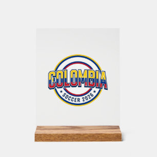 Kolumbien Fußball 2026 Fußball Fett Land Typograph Acrylschild