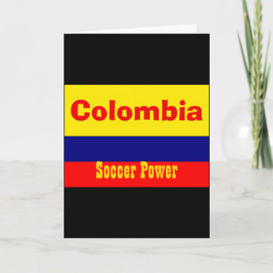 Kolumbien Fußball Power T-Shirt  Karte