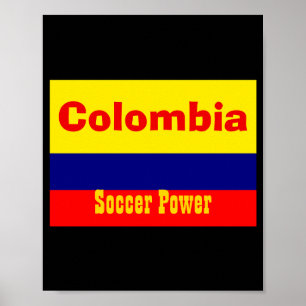 Kolumbien Fußball Power T-Shirt Poster