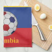 Kolumbien Fußballposter Geschirrtuch (Viertel Falte)