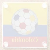 Kolumbien-Fußballposter Glasuntersetzer (Rückseite)