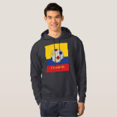 Kolumbien Fußballposter Hoodie (Vorne ganz)