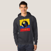 Kolumbien Fußballposter Hoodie (Vorne ganz)