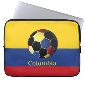 Kolumbien Fußballposter Laptopschutzhülle