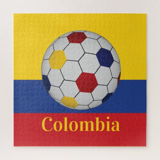 Kolumbien Fußballposter Puzzle (Vertikal)
