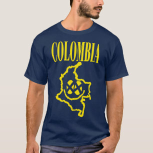 Kolumbien Grunge lächelt Gesicht T-Shirt