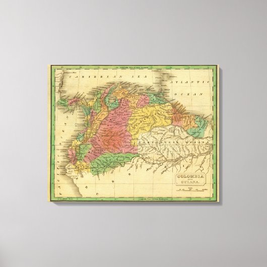 Kolumbien, Guyana Leinwanddruck (Vorderseite)