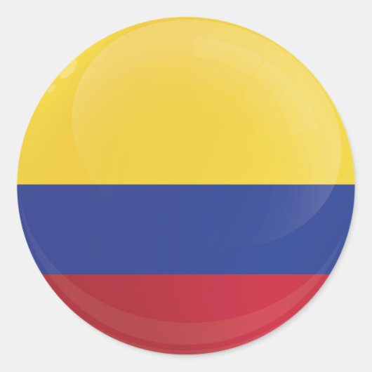 Kolumbien-Ikonenflagge Runder Aufkleber (Vorderseite)