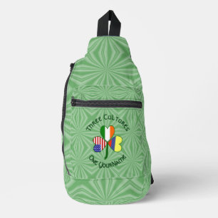 Kolumbien Irisch USA-Flagge Kleeblatt Personalisie Crossbody Bag