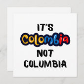 Kolumbien ist kein kolumbianisches Zitat Einladung (Vorne/Hinten)