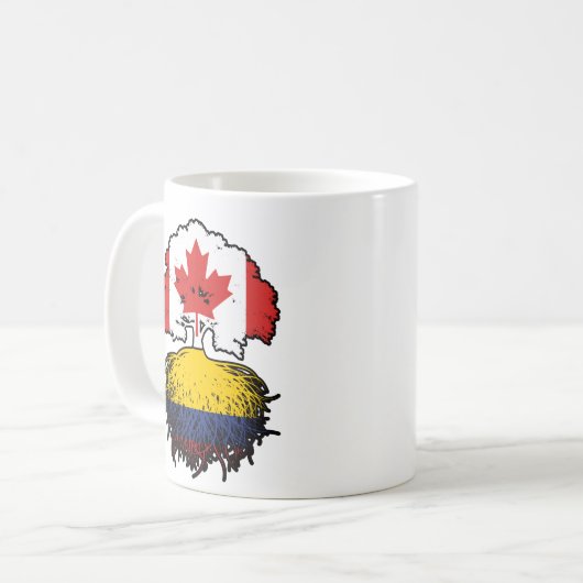 Kolumbien - kanadische Treuhandflagge in Kanada Kaffeetasse (Vorderseite Links)