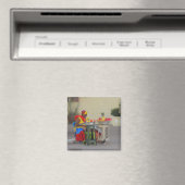 Kolumbien - Karibischer Obstverkäufer Magnet (In Situ (Geschirrspüler))