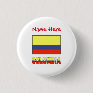 Kolumbien Kolumbianische Flagge Rot Personalisiert Button