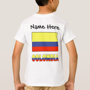 Kolumbien Kolumbianische Flagge Schwarz Personalis T-Shirt