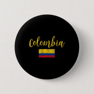 Kolumbien Kolumbianische Flagge Vintage Button