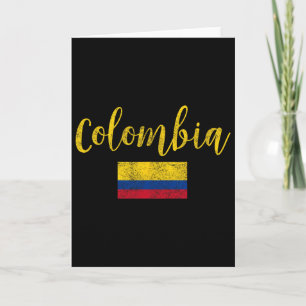 Kolumbien Kolumbianische Flagge Vintage Karte
