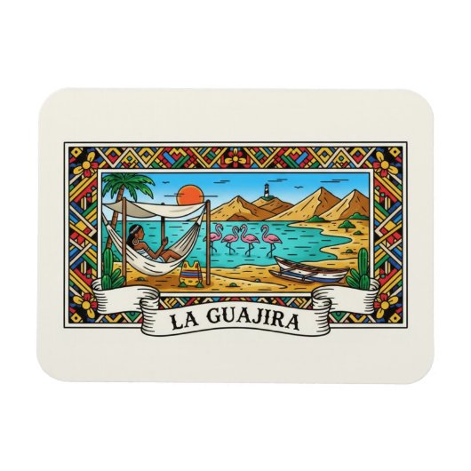 Kolumbien La Guajira Wüste Magnet (Horizontal)
