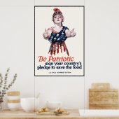 Kolumbien lädt Sie ein, Essen Retten — Grenze Poster (Küche)