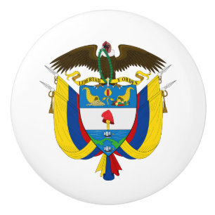 Kolumbien Landeswappen Symbol Emblem Flagge Keramikknauf