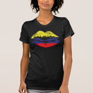 Kolumbien-LippenTrägershirtentwurf für Frauen T-Shirt